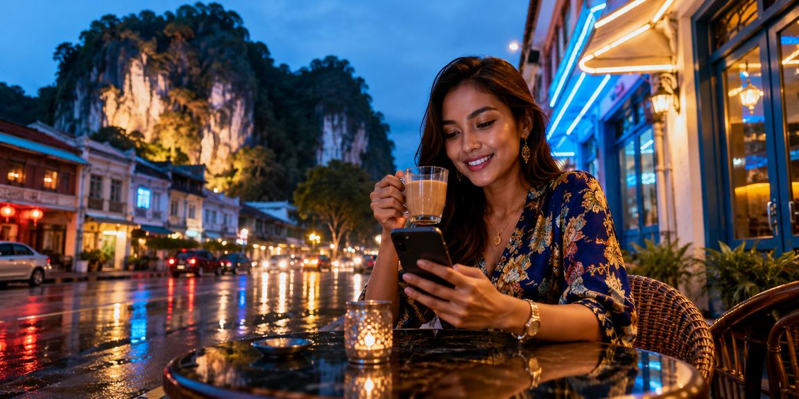 Pengguna di Ipoh mendaftar dan mengakses pertaruhan badminton 81700 melalui telefon pintar